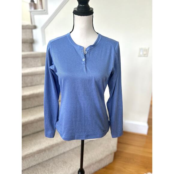 Patagonia Apilene Sky Blue Long Sleeve Base Henley - Picture 1 of 5